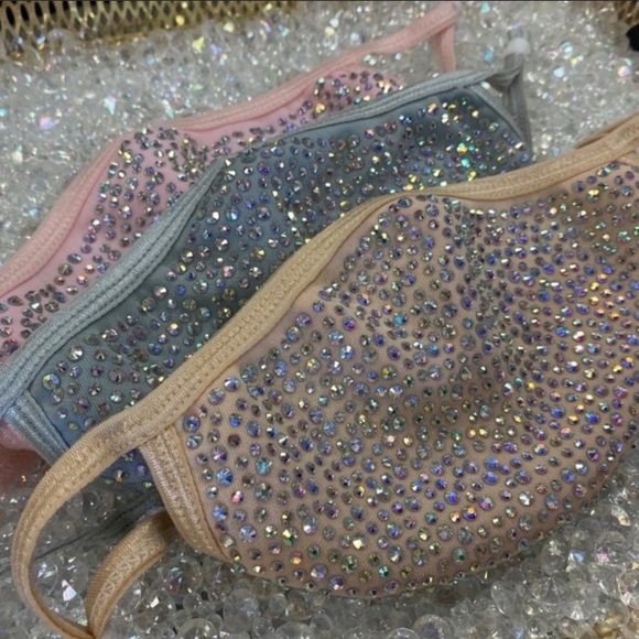 ✨#3 Black/Red ✨ Fashion Bling Crystal Mask - Picture 9 of 17